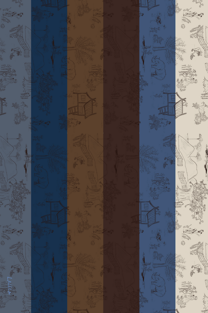 Striped Toile