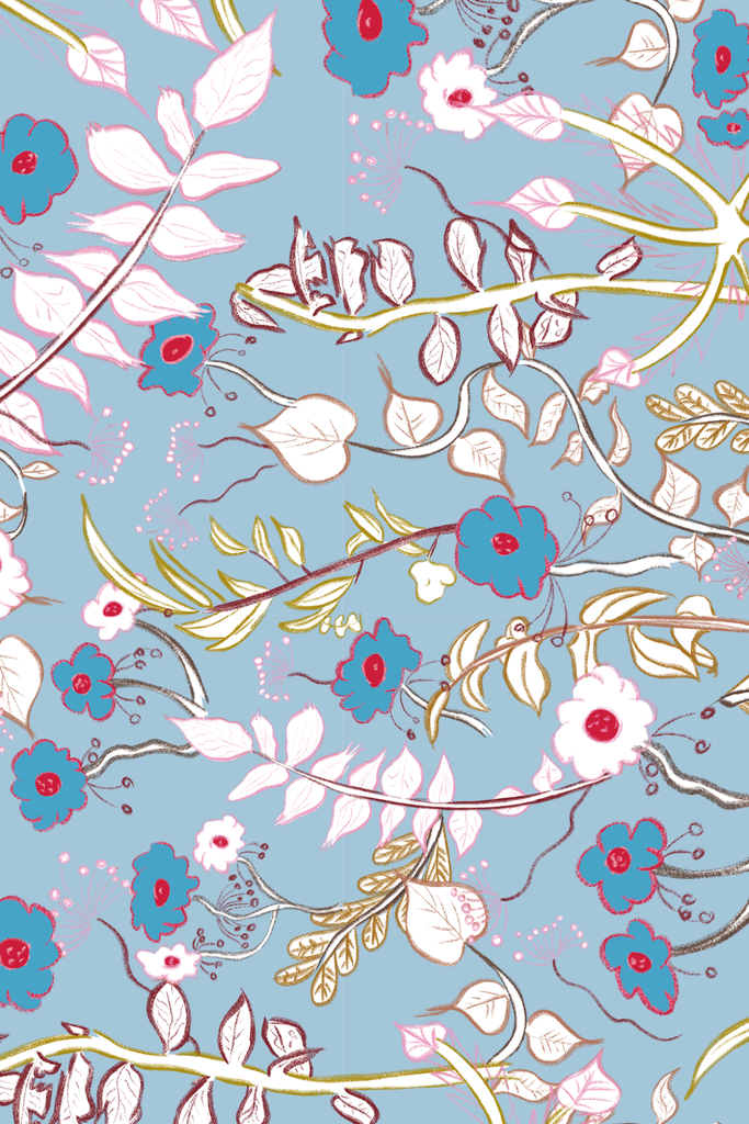 Ocean Blue Floral